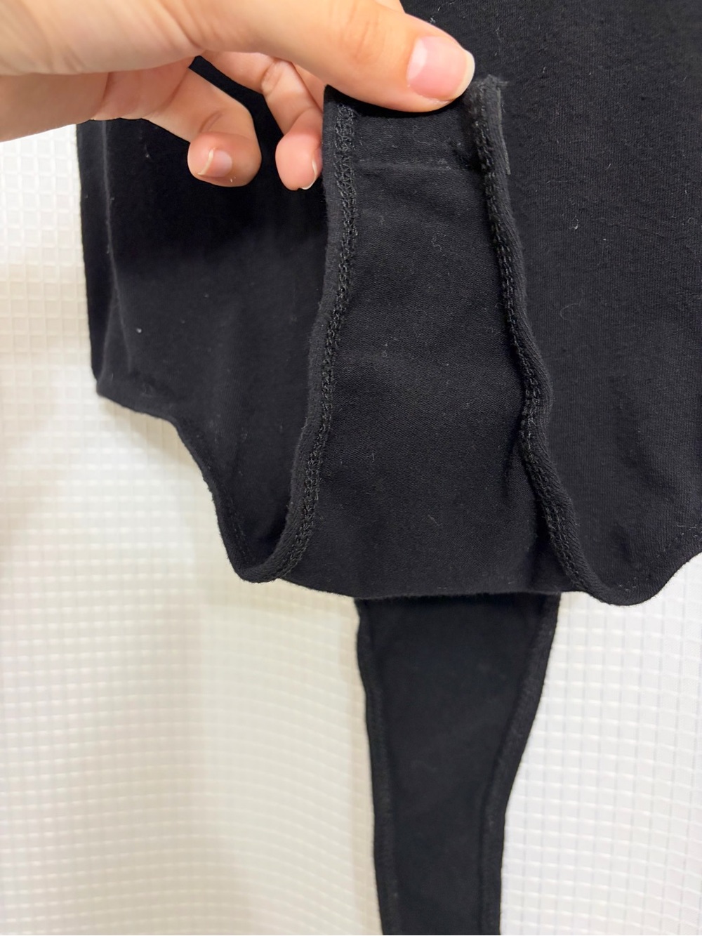 Black Racerback Bodysuit with Snap Closure - Picture 5 of 9